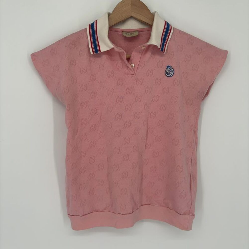 Gucci Polo Shirt in Pink Cotton